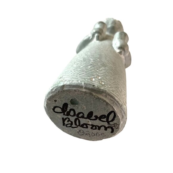 Isabel Bloom Concrete Sculpture Figure Statue Choir Angel Bells 5.75 in Tall 200 - Picture 5 of 6